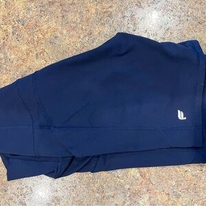 Navy Blue Athletic Biker Shorts